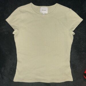 -Reformation Waffle Knit T Shirt 
-Size XS